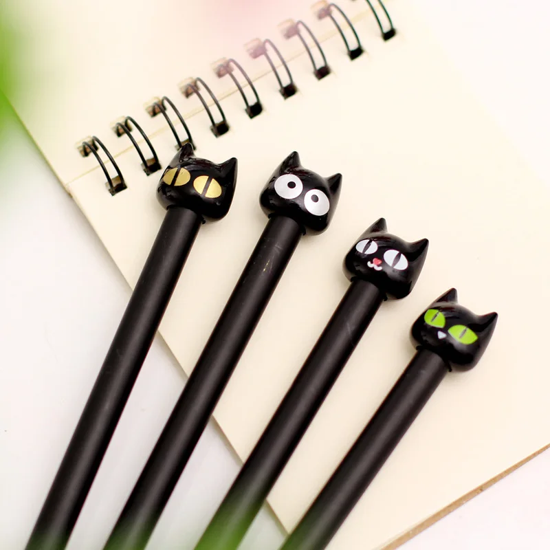 0.5mm Cute Kawaii Cat Gel Pen School Office Writing Supplies Korean Stationery Japanese For Kids Boys Girls Student