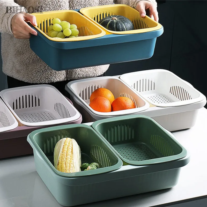 

Kitchen Folding Filte Household foldable Chopping Mildew Multifunctional Vegetable Fruit Washing Drain Storage Basket Fruit