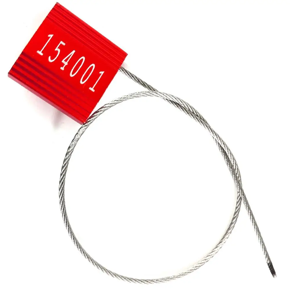 Custom High Security Cable Seals, Tamper Proof Numbered Tags for Container, Truck Locking with Stainless Steel Stamp, 50/100Pcs