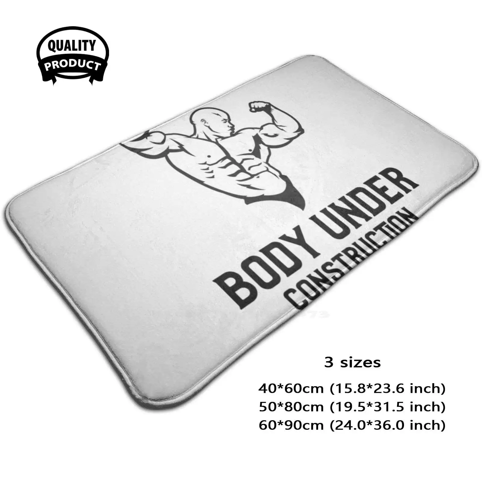 Body Under Construction Soft Cushion Home Carpet Door Mat Car Rug Fitness Bodybuilding Muscle Activewear Gymwear