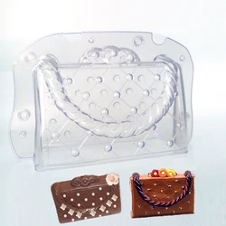 DIY Plastic Chocolate Mould 3D Handmade Cake Lady Bag Chocolate Mold Polycarbonate Bag Fondant Candy Cake Decorating Tools Molds