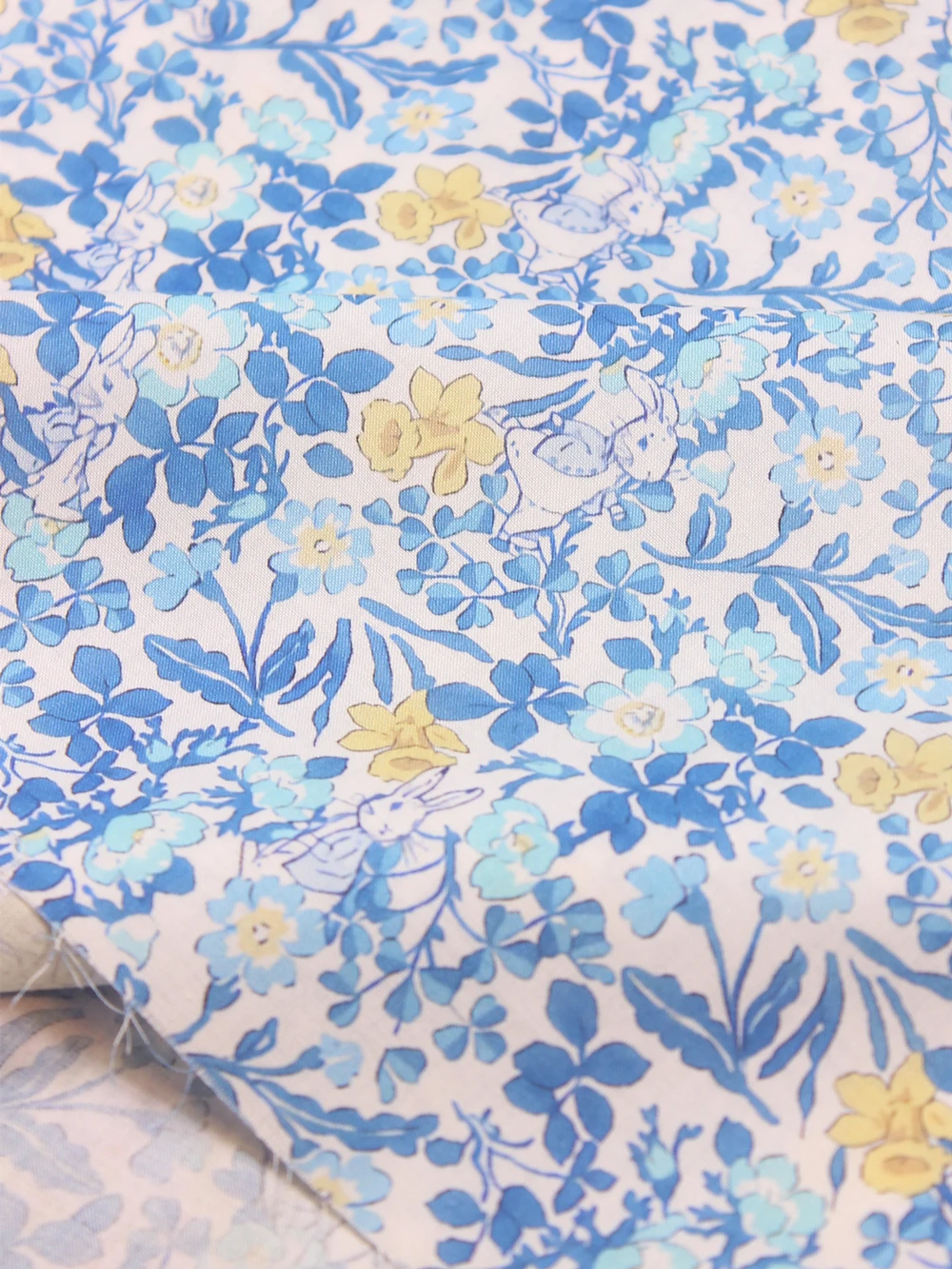 80g/yard Thin Cotton Fabric For Sewing Dress Floral Print Fabrics For Patchwork Children Clothes Needlework Tissu By The Yard