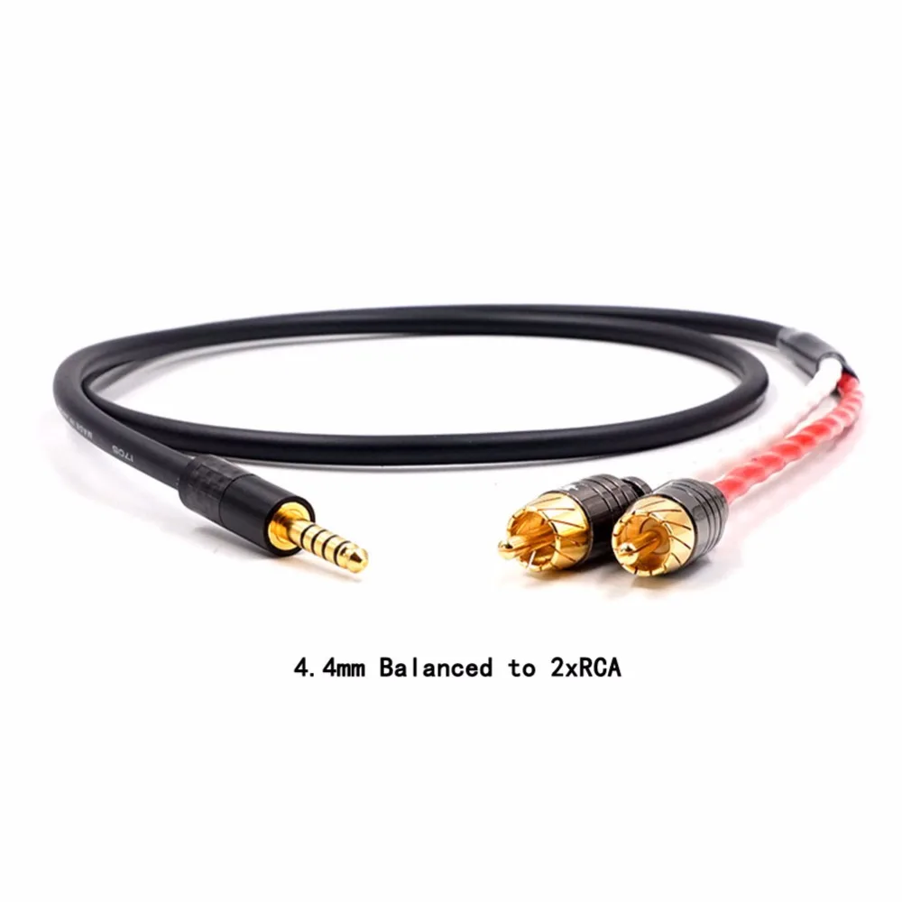 

2.5/3.5/4.4mm Balanced Male to 2 RCA Male Audio Adapter Cable 7N OCC Single crystal copperr Audio Cable