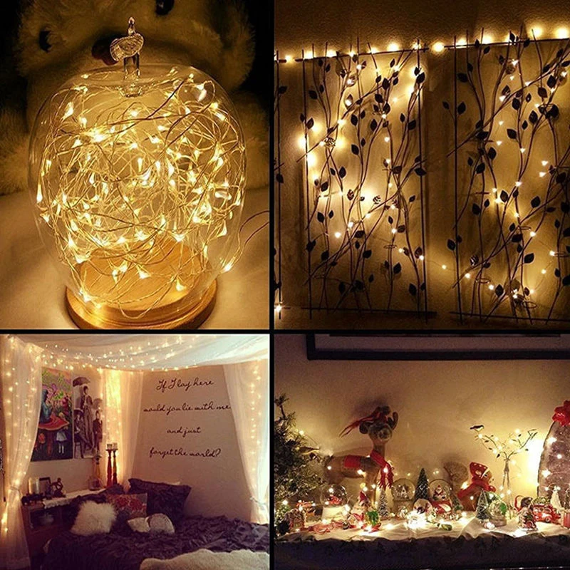 New Style Romantic 20 Fairy String Lights 2 M Waterproof Christmas Outdoor Wedding Festival Party Decor Warm Lighting Strings