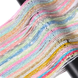 Natürlich von Süßwasserschalenperlenröhrchen, gefärbte Perle der Perle, lose Konten, um Schmuck zu machen, Rondelle Abstandhalter, Farbe, 7,5 6 Hauptverkaufskontenschalen - №6