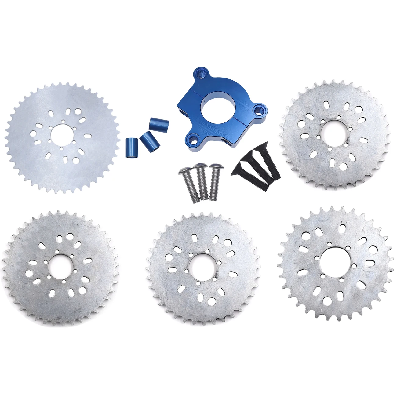 

Pouvoir 32T 36T 38T 40T 44T Sprocket Blue CNC Adaptor For 415 Chain Motorized Bike Bicycle