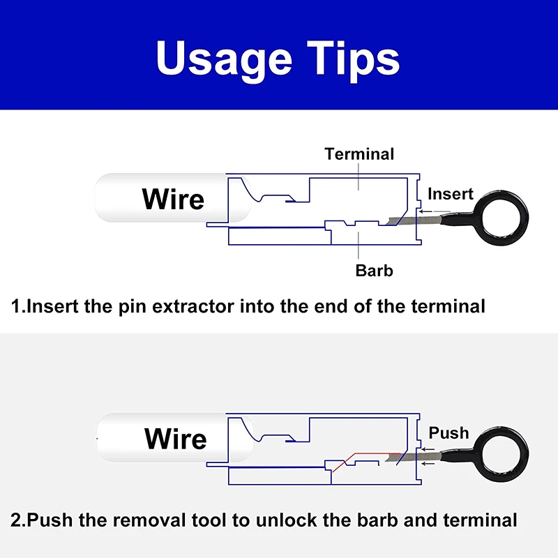 SMARLAN 11pcs/set Terminal Removal Tools Car Electrical Wiring Crimp Connector Pin Extractor Kit for Car Plug Repair Tool Set AA