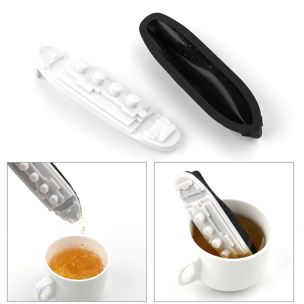 Tea Strainer Titanic Shape Tea Infuser Teaware Herbal Filter Diffuser Empty Silicone Tea Bags Creative Ship Style