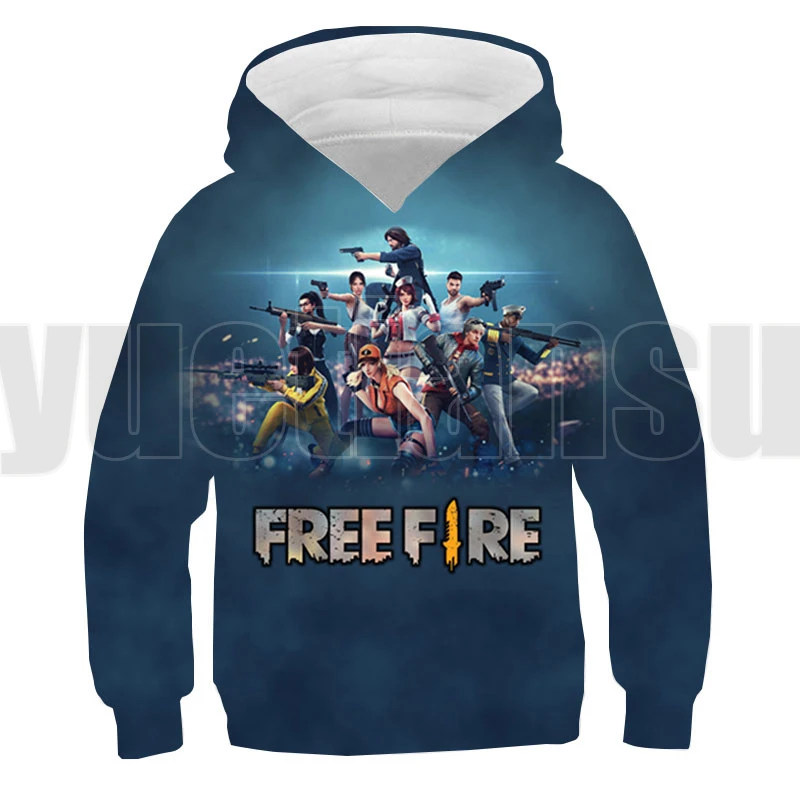 Hot Game Free Fire Garena Roupa Angelical 3D Hoodies Tops Harajuku Sweatshirt  Children Oversized Pullover Kids Cool Coat Jacket