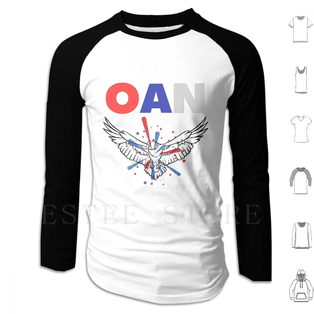 Oan Hoodie Long Sleeve Oan Oan Sense News New One America New America Fake News…