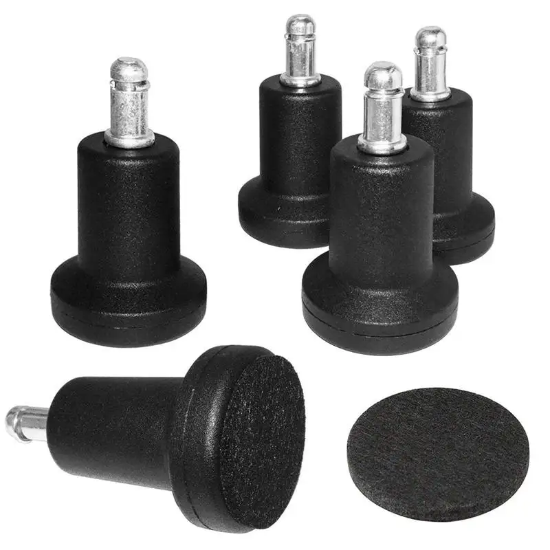 New High Profile Bell Glides Replacement for Office Chair Without Wheels & Bar Stool, Fixed Stationary Caster Glide, 5-Pack