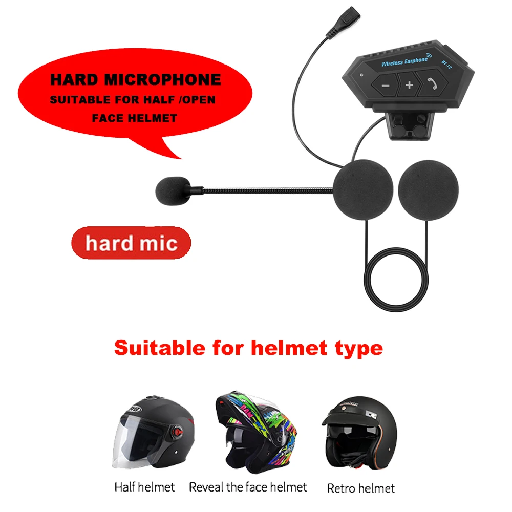 bt motorcycle helmet bluetooth headset Dgakcvb Headset, BT-S2 Bluetooth 5.0 Intercom up to 2 Riders 1000M Helmet Communication System for Ski/ATV/Dirt Bike/Racing/Climbing (Boom Microphone,Single) : Automotive STRENGTH ABS SHELL BT 16 Bluetooth Motorcycle Helmet