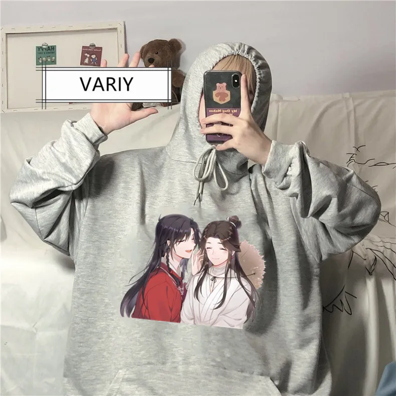 Tian Guan Ci Fu Xie Lian Hua Cheng Print Cartoon Hoodies Pullover Sweatshirt Women Long Sleeve aesthetic Casual Hoody Clothes