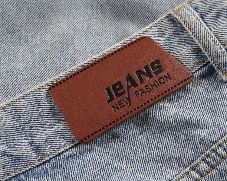 50pcs Jeans Logo label Universal Leather Patch Labels for Jeans, PU Card TAGS High Quality Leather PU label