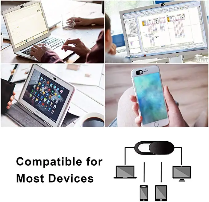 Webcam Bao Chụp Nam Châm Thanh Trượt Nhựa Đa Năng Camera Cover Cho iPhone Web Laptop iPad Macbook Máy Tính Bảng Riêng Tư Miếng Dán