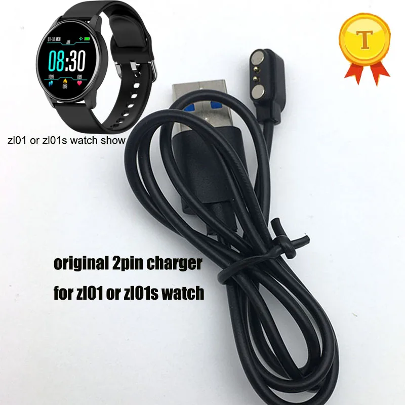 Оригинальные Смарт-часы ZL01, 2-контактное магнитное зарядное устройство, usb-кабель для зарядки и передачи данных для смарт-часов ZL01S, телефон, часы, 2-контактное зарядное устройство s