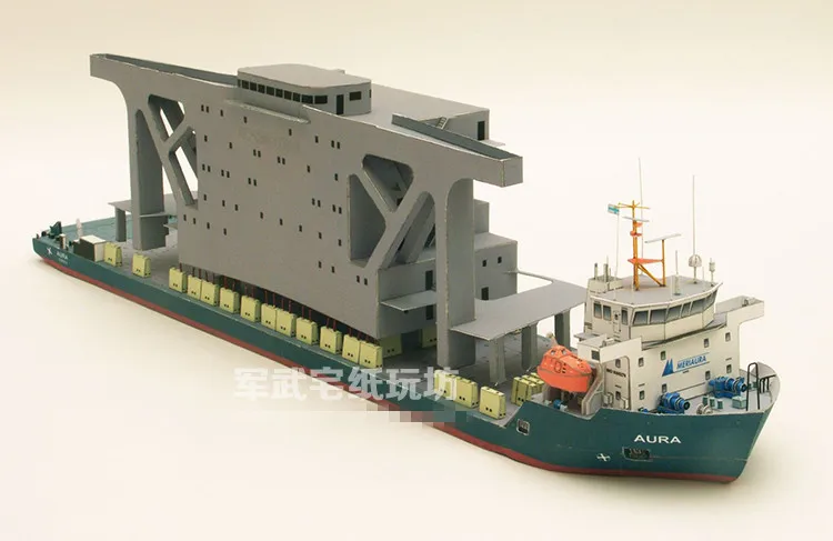 1:250 Scale Poland Heavy Load Carrier Aura Handcraft DIY Paper Model Kit Handmade Toy Puzzles