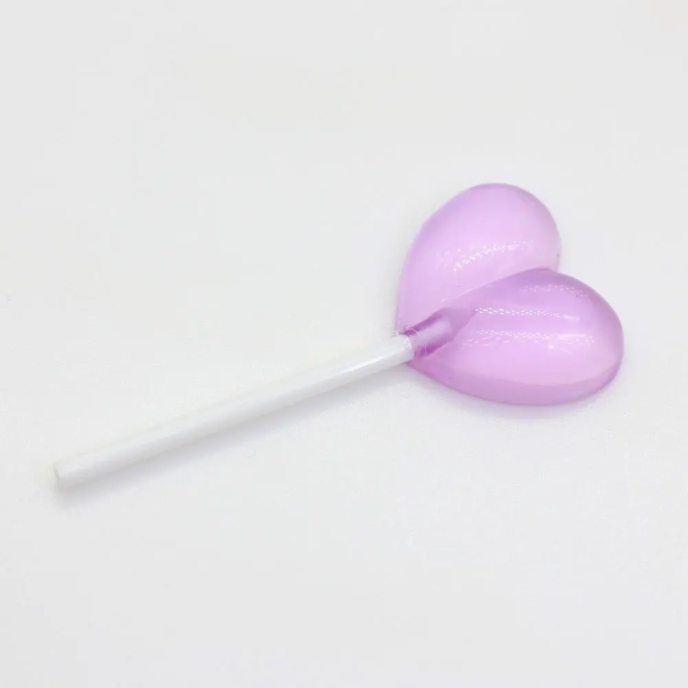 Kawaii-하트 롤리팝 플랫백 수지 카보 숑 공예 DIY 휴대 전화 헤어 보우 장식, 20/50 개