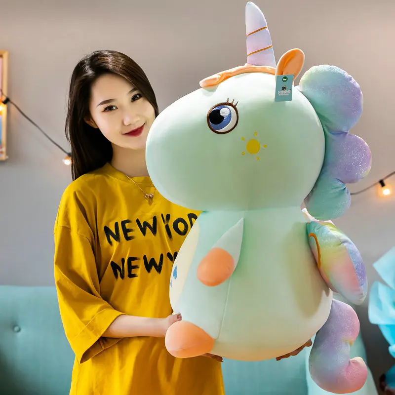 1pc 25-60cm Big Kawaii Embracable Unicorn with Wings Plush Toys Stuffed Soft Animal Unicorn Dolls for Baby Girls Birthday Gifts