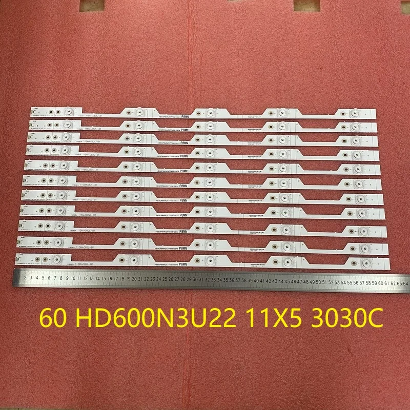 11pcs/set 5LED LED backlight Strip for Sharp LC-60P6070U 60DU6070 Hisense H60NEC5600 HD600N3U22-L2B HE60QZMN HD600N3U22