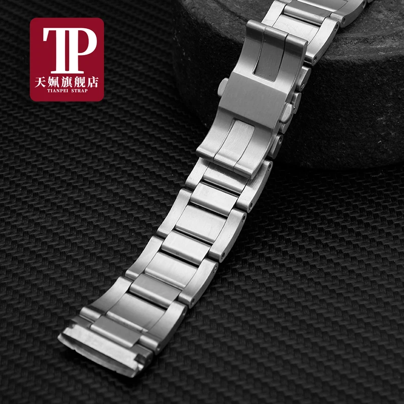 For  Calibre de Cartier W7100015 Metal Watch Bracelets Men High Quality Stainless Steel 23mm Watchbands Fashion Watch Strap