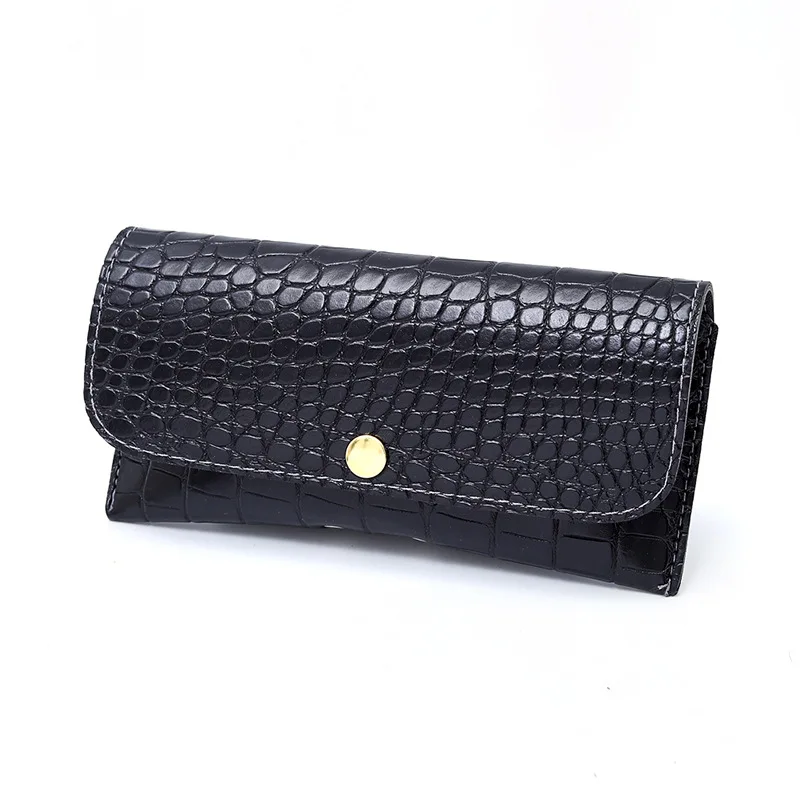 2025 Fashion Women Portable Glasses Case PU Leather Foldable Glasses Box For Eyeglass Oversize Sunglasses Bag Holder Accessories
