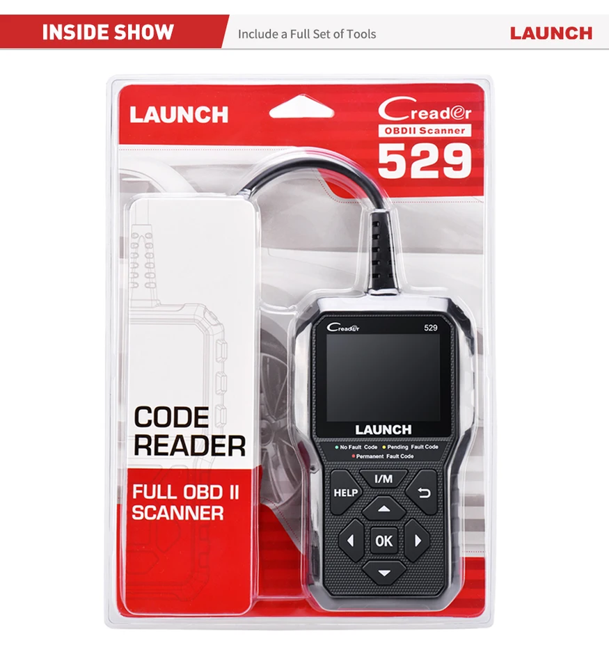 LAUNCH Creader 529 OBD2 オート診断ツール 故障コード読み取り