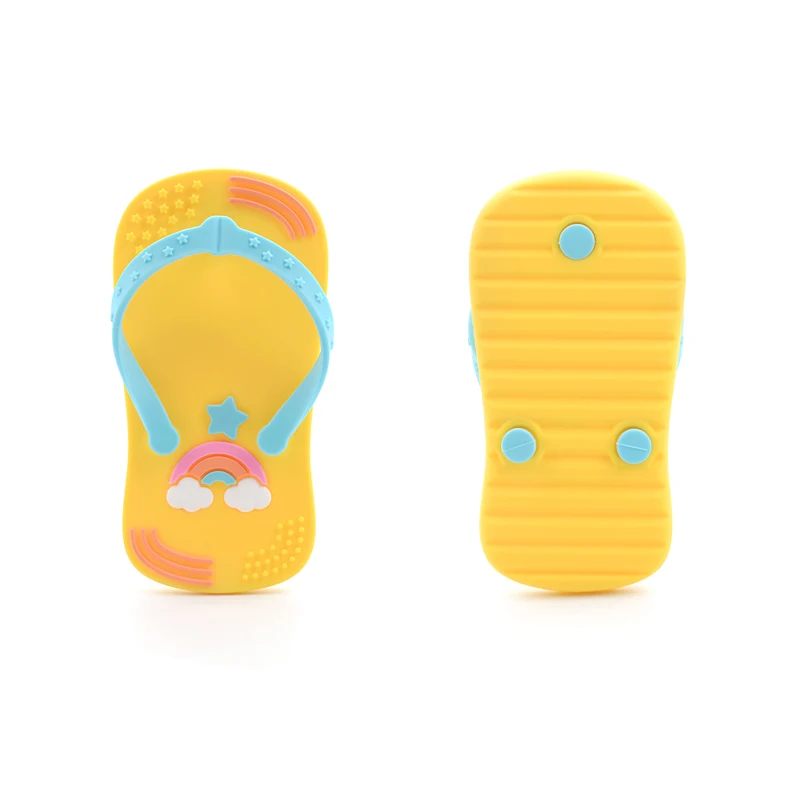 LOFCA Flip Flops Sillicone Teether Baby Teething Pendant Accessories Food Grade Silicone beads BPA FREE Silicon Teethers