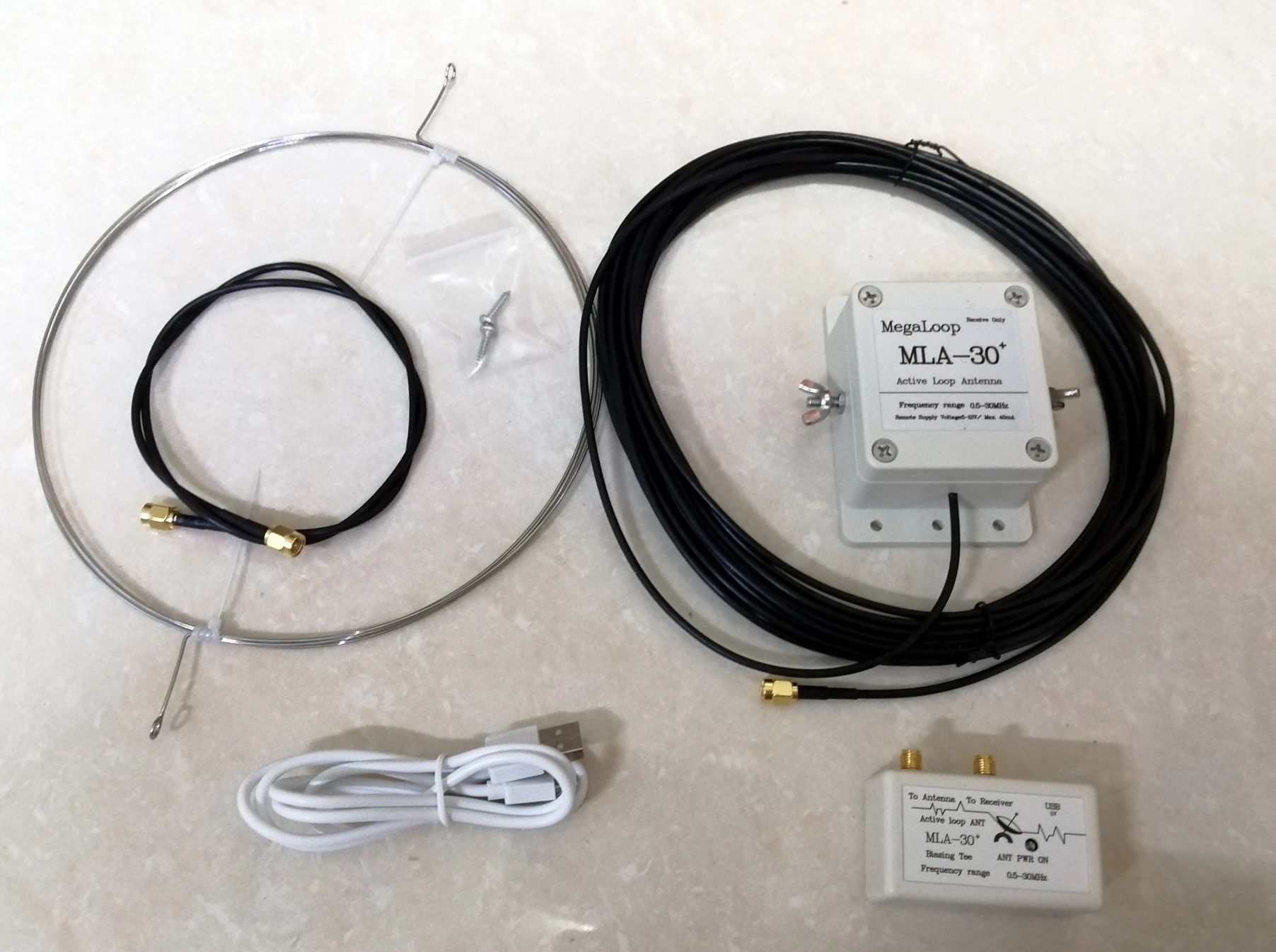 MLA-30+ plus 0,5–30 MHz Ring-Aktiv-Empfangsantenne, geräuscharm, mittlere Kurzwelle, SDR-Loop-Antenne, Kurzwellen-Radioantenne MLA30 – Detail 1
