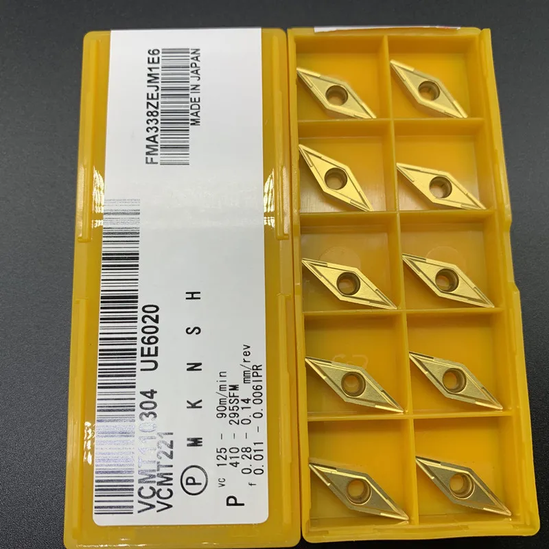 VCMT110304 VP15TF UE6020 inserti in metallo duro di alta qualità VCMT 110304 US735 utensile per tornitura interna utensile da taglio per tornio cementato CNC