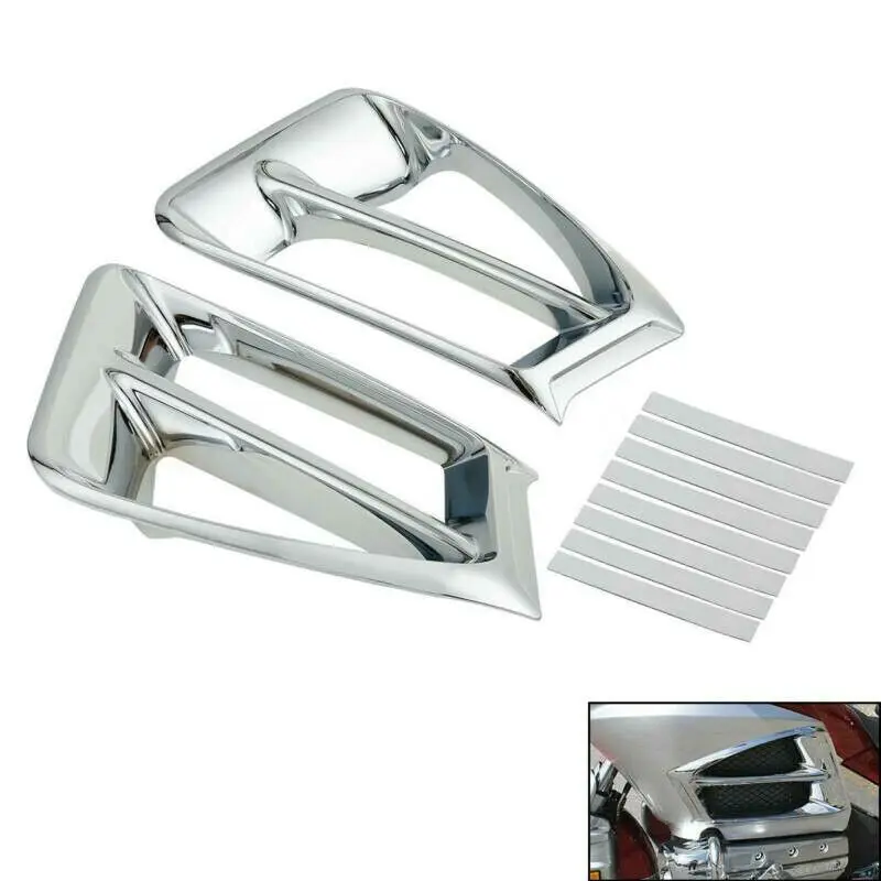 

Motorcycle Chrome Air Exhaust Intake Accent Trim For Honda Goldwing GL1800 2012-2016 13 14