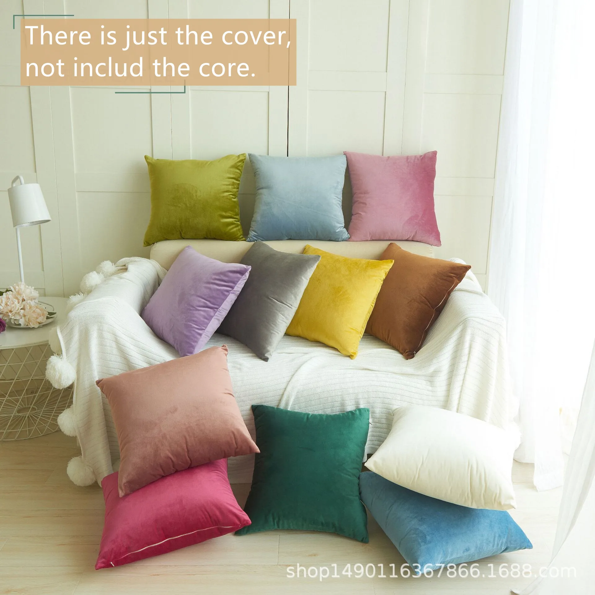 Velvet cushion cover for home decoration, Nordic decoration for sofa, living room, car, house