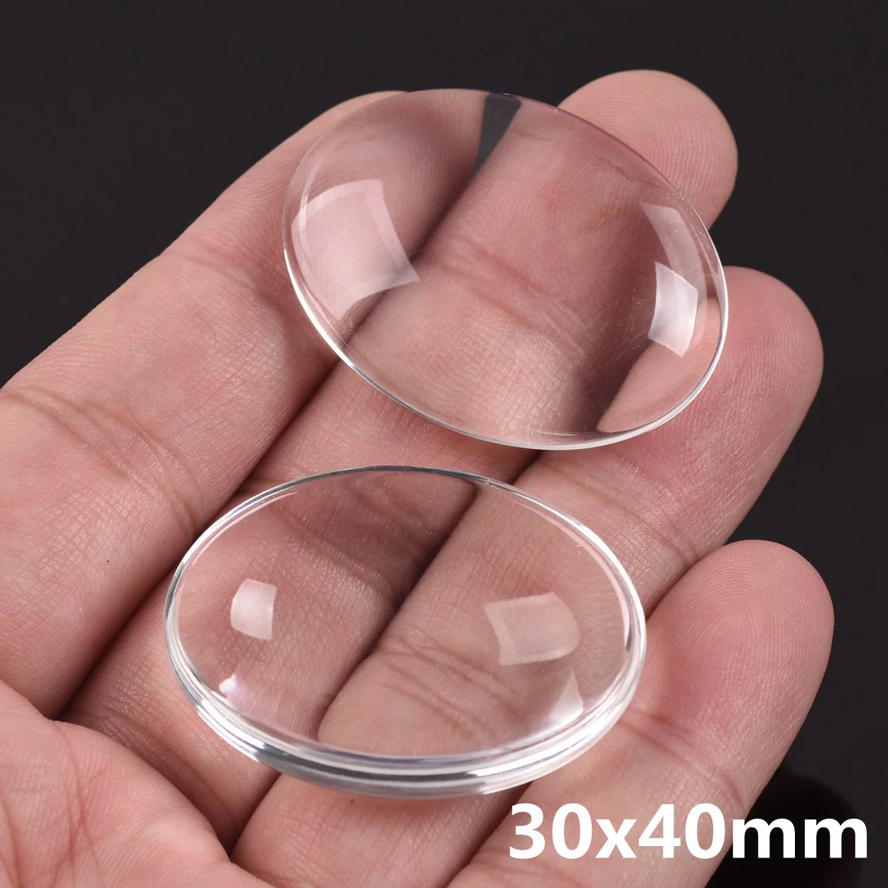 10pcs Oval Shape Clear Crystal Glass Cabochons Cover 10x14mm 13x18mm 18x25mm 20x30mm 25x35mm 30x40mm DIY Pendants Jewelry Making