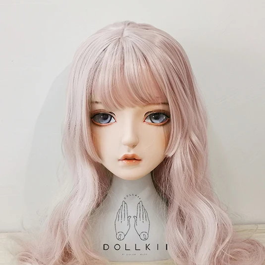 

(DOLLKII-Z) Top Quality Handmade Female Girl Resin Half Head Cosplay Japanese Role Play BJD Kigurumi Mask Crossdresser Doll Mask