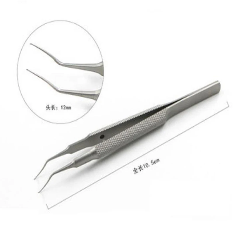 

Titanium Capsulorhexis Forceps Ophthalmic tweezer Curved 108mm Ophthalmic Ophthalmic Instrument Titanium Capsulorhexis Forceps