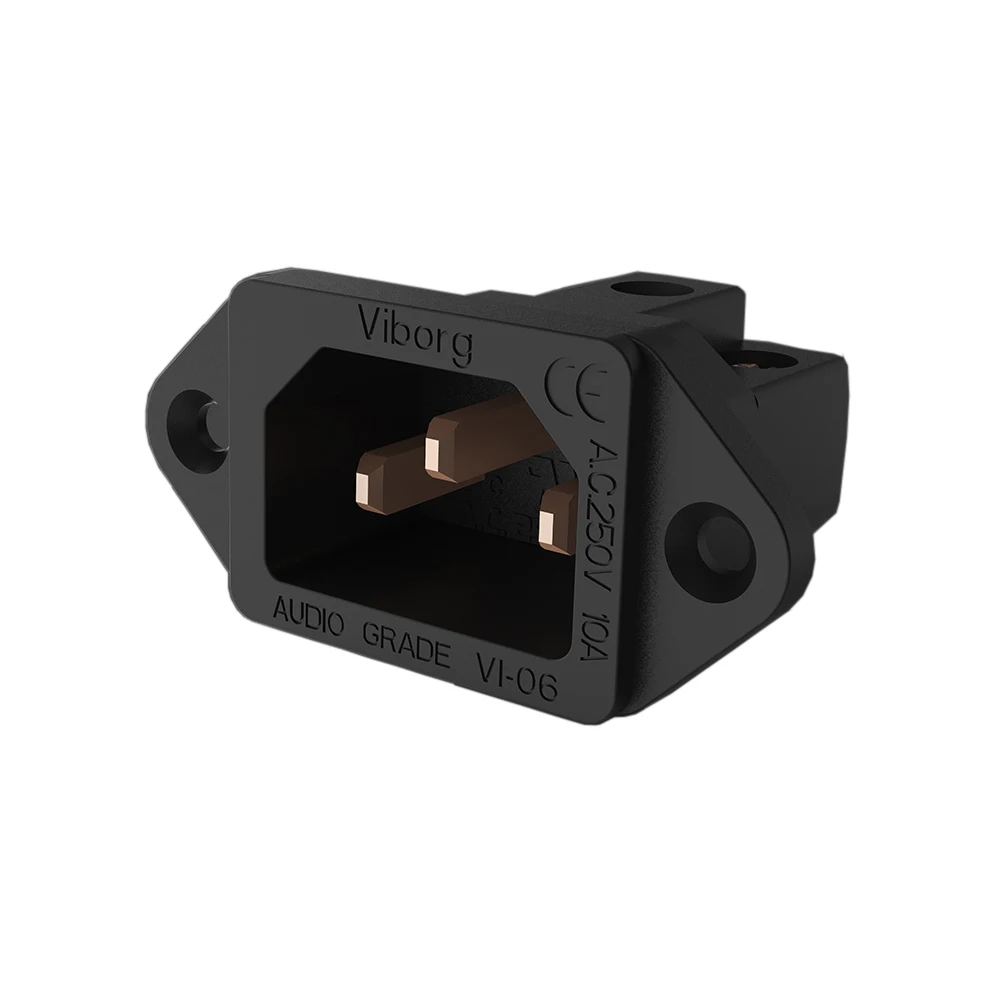 

Viborg Inlet Power Plug Socket IEC Pure Copper Gold/Rhodium Plated Available VI06B AC Connectors