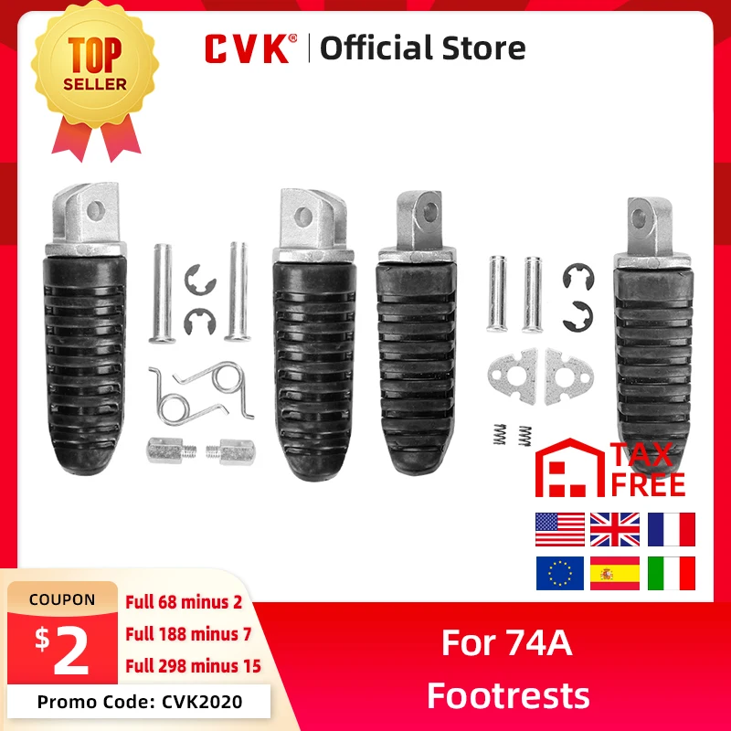 CVK Front and after Footrests Foot Peg Rests For Suzuki Bandit250 Bandit400 GSF250 GSF400 74A 75A 78A Bandit Accessories