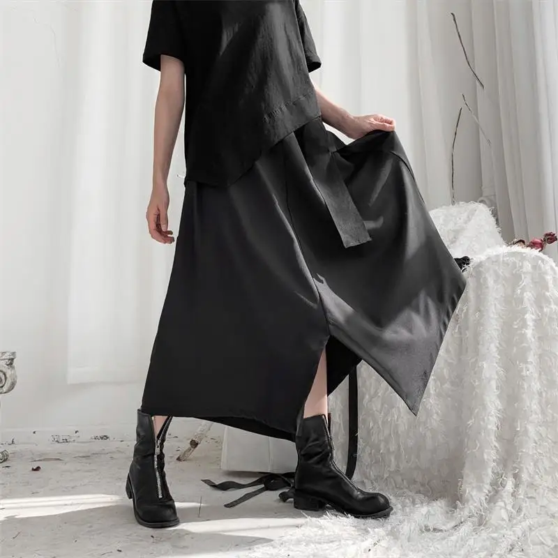 Women's Skirt Summer New Dark Pleated Skirt Irregular Personality Design Yamamoto Fashion Trend Casual Loose Large Size Skirt