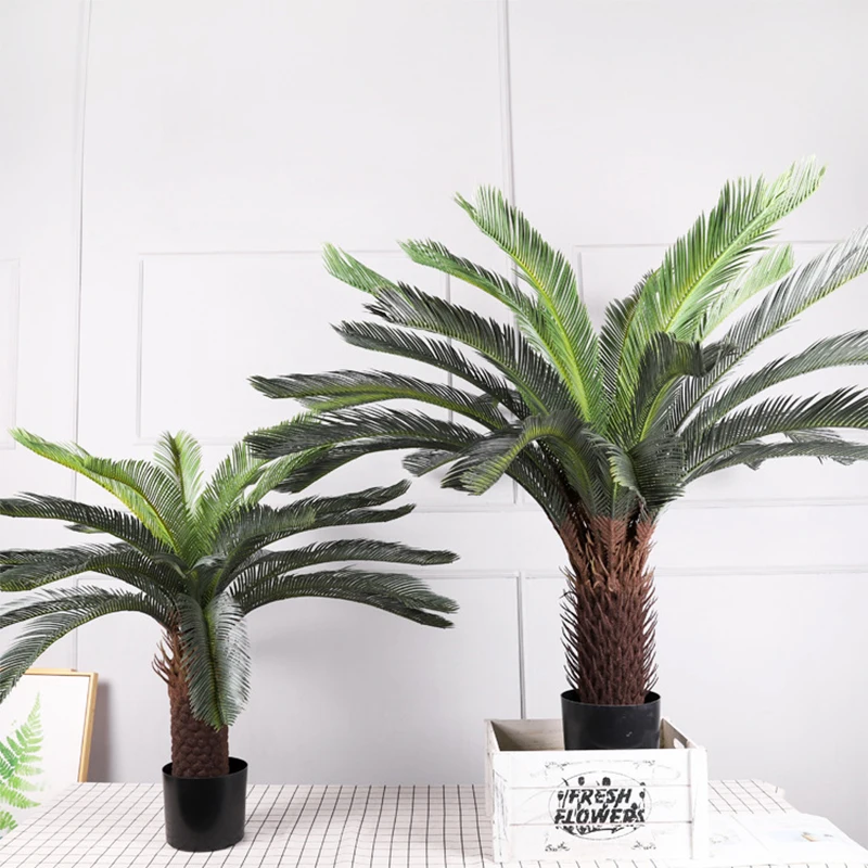 

Tropical Artificial Palm Tree, Large Cycas Plant Branch, Palm Leaf, Potted Plant, Family Living Room, Office, Hotel Decoration