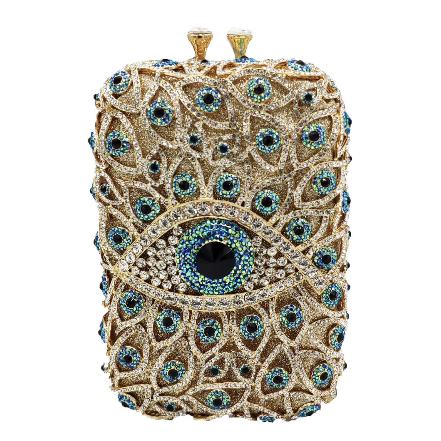 

19x13CM Clutch Bags Dinner Bag With Diamond Eye Banquet Bag Devil's Eye With Rhinestone Hand Women a6614