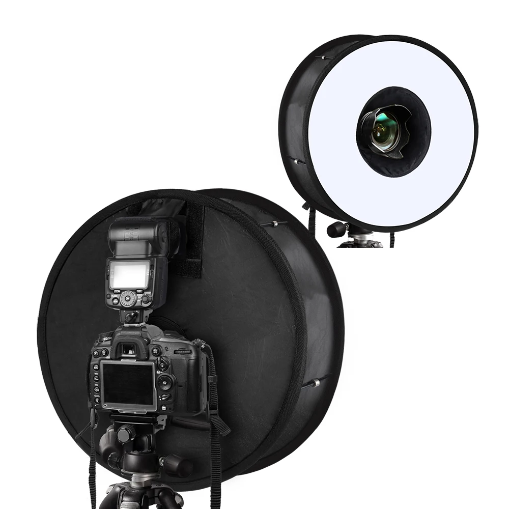 45cm Ring Softbox Speedlight Round Style Flash Light Shoot Soft box Foldable Soft Flash Light Diffuser For DSLR Canon Nikon