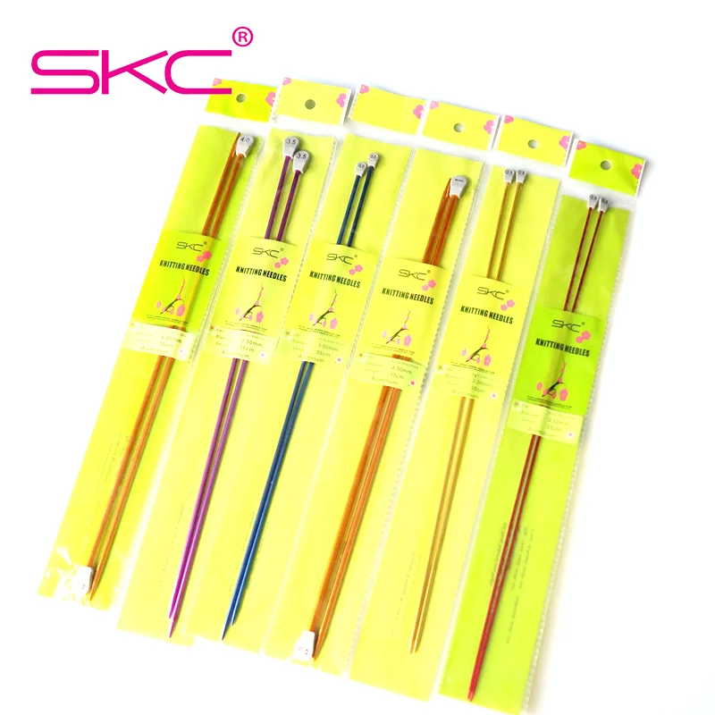 SKC 35cm Knitting Needles 30pcs/set Aluminum Straight Knitting Needles Crochet Hooks High Quality Single Head Knitting Needles