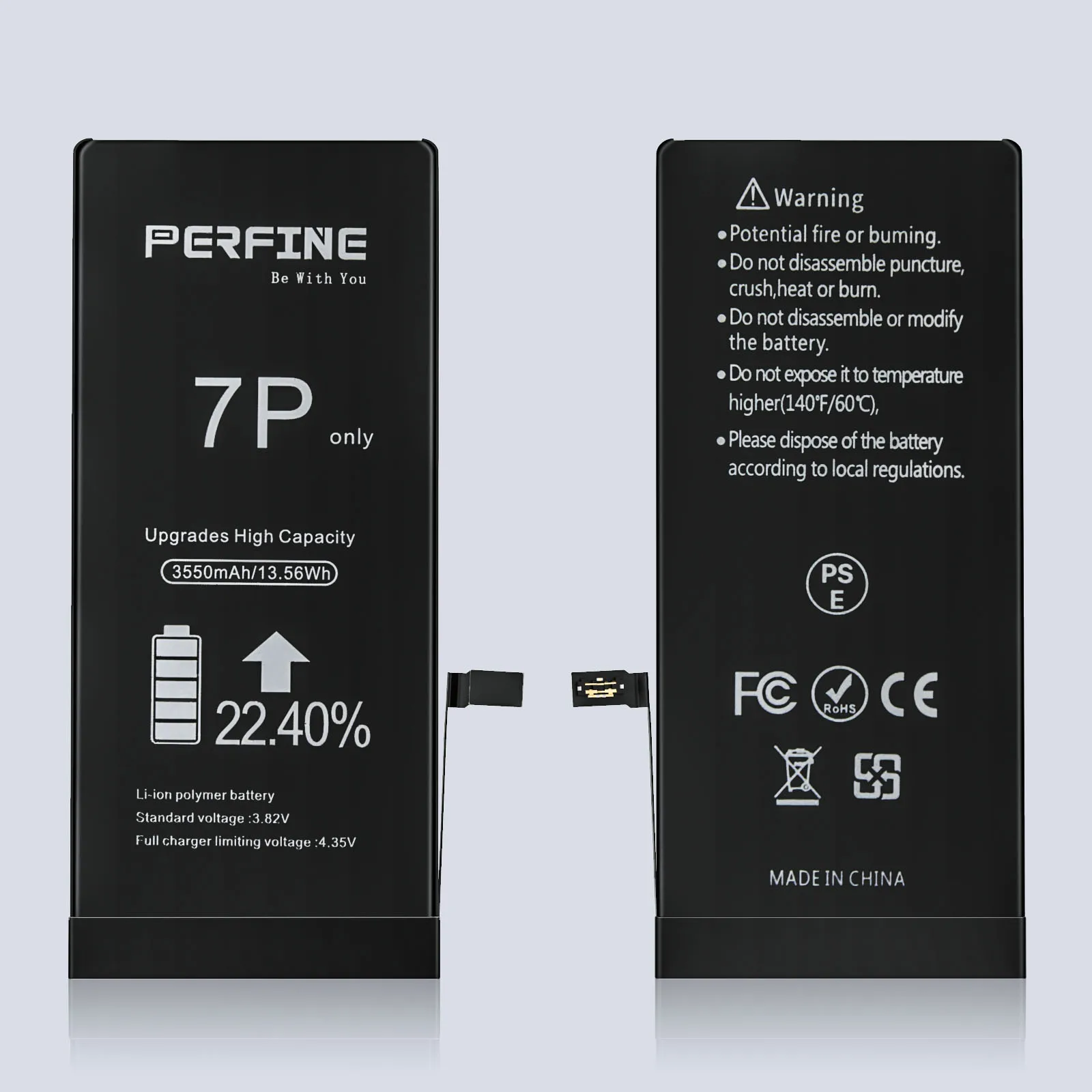 PERFINE 3550 mAh para iphone7 Plus Bateria A1661 A1784 A1785 Dedicado Telefone Reparação Instalação ToolKit Lightning Cable