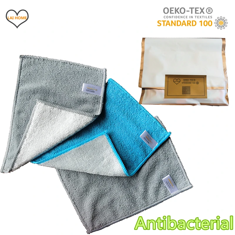 3PCS Kitchen towel natural bamboo fiber + microfiber double-sided dish cloth Eco-friendly cleaning wipes Swedish rag dishcloth