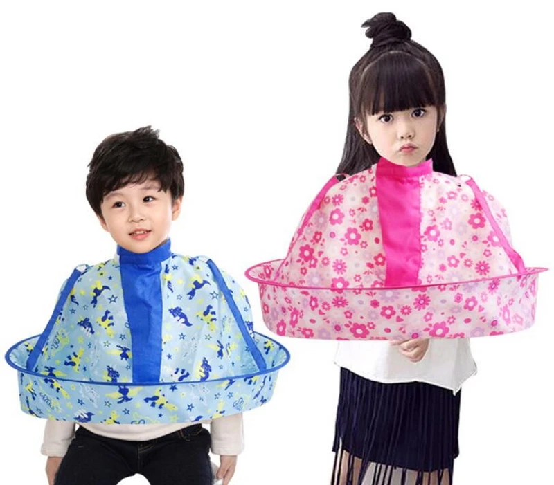 New Professional Kids Hairdresser Hairdressing Hair Cutting Gown Barber Children\'s Cape apron cloak cartoon baby Cloth Barber Sa