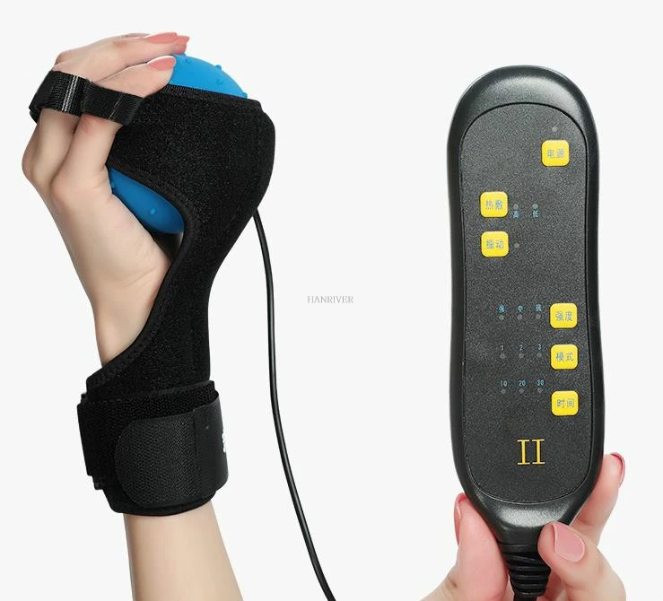 

Stroke electric finger massager hemiplegia hot compress finger vibration physiotherapy ball hand rehabilitation equipment traini