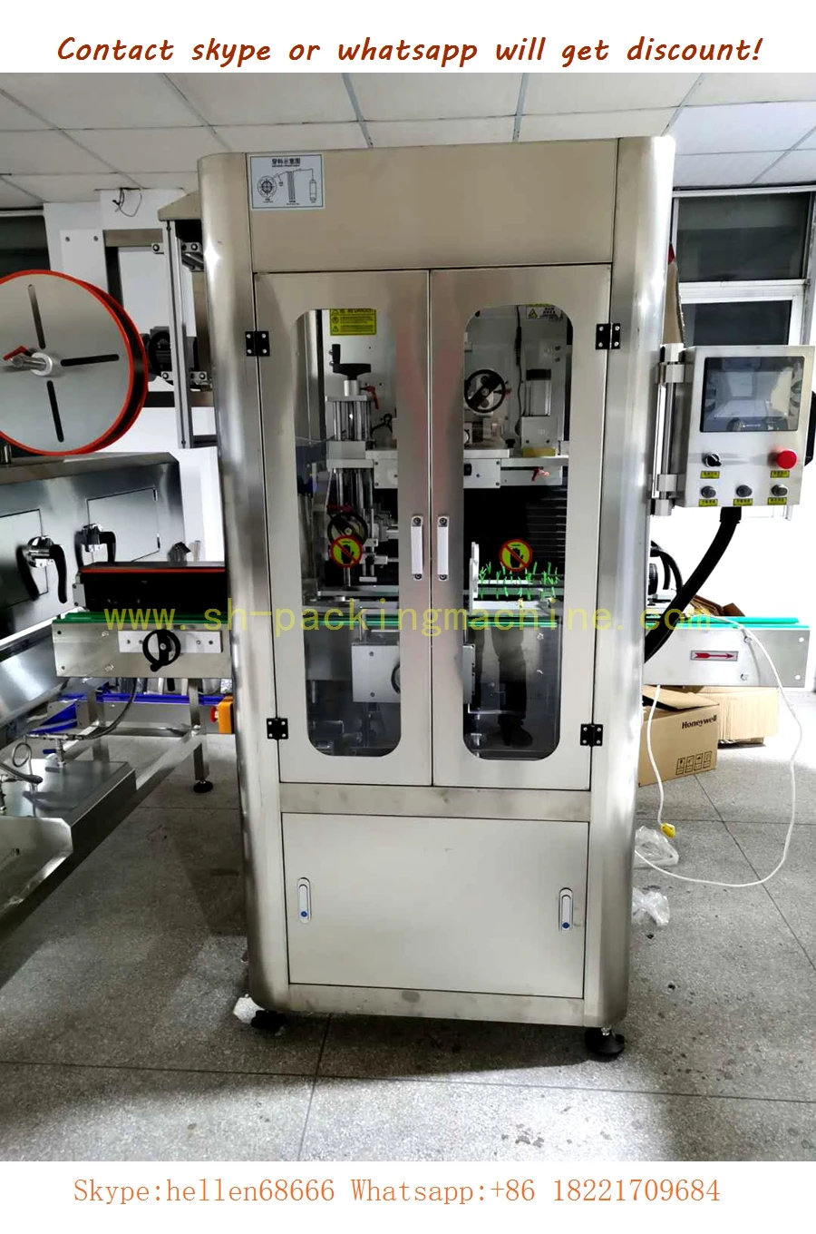 sleeve labeling machine,with steam tunnel,bottle sleeve labeling machine,with plastic film shrink labeling line