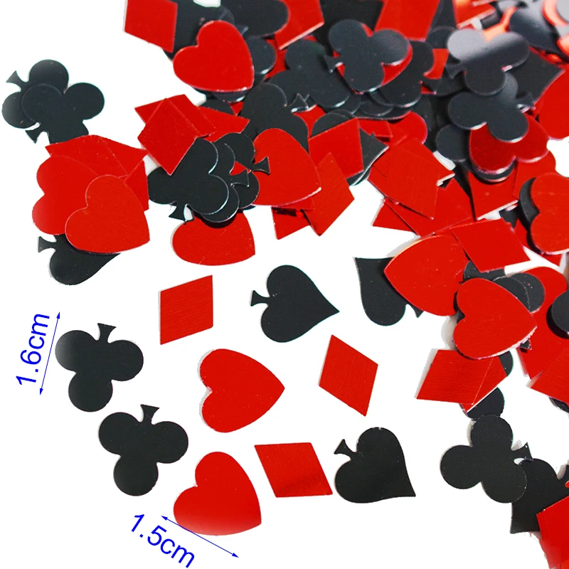 Confetti for Joker Party Spade Diamond Club Shape PVC Confetti Kids Magician Party Decorations Hen Party Bachelor Party Supplies