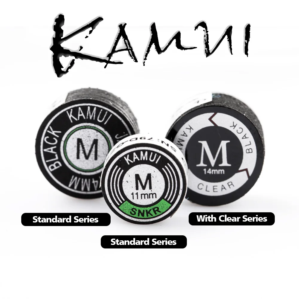 เคล็ดลับสนุ๊กเกอร์ Kamui แบบดั้งเดิมญี่ปุ่นปลายไม้คิวใสพูล Kamui ขนาด14มม. ss/s/m/h ปลายสนุ๊กเกอร์ kollen 11มม. m/mh ของขวัญฟรี