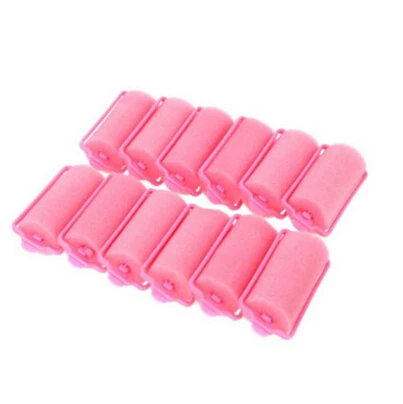 12 Pcs/Set Hair Rollers Magic Sponge Foam Cushion Hair Styling Rollers Curler Hair Curlers Spiral Curls Styling Twist Tools